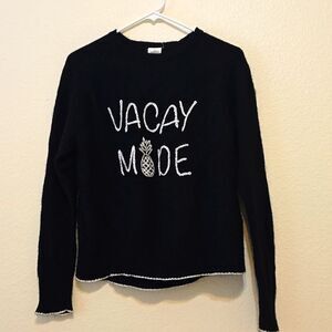 Golden Sun "Meet Vacay Mode 100% Cashmere Crewneck Sweater Medium/large